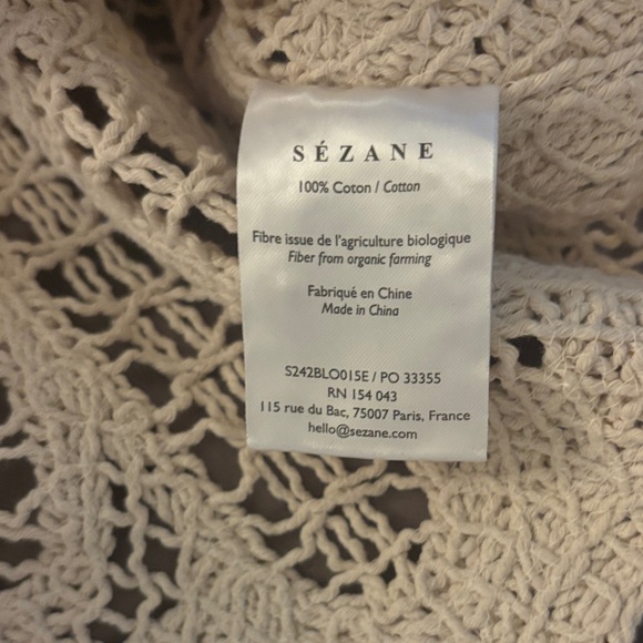 SOLD NWOT Sézane Olie Blouse in Ecru Size M - Picture 6 of 8
